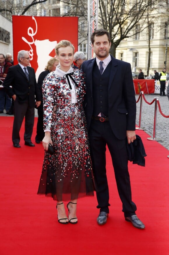 Diane Kruger et son compagnon Joshua Jackson lors de la première du film "The Galapagos Affair: Satan came to Eden" à Berlin, 10 février 2014.
