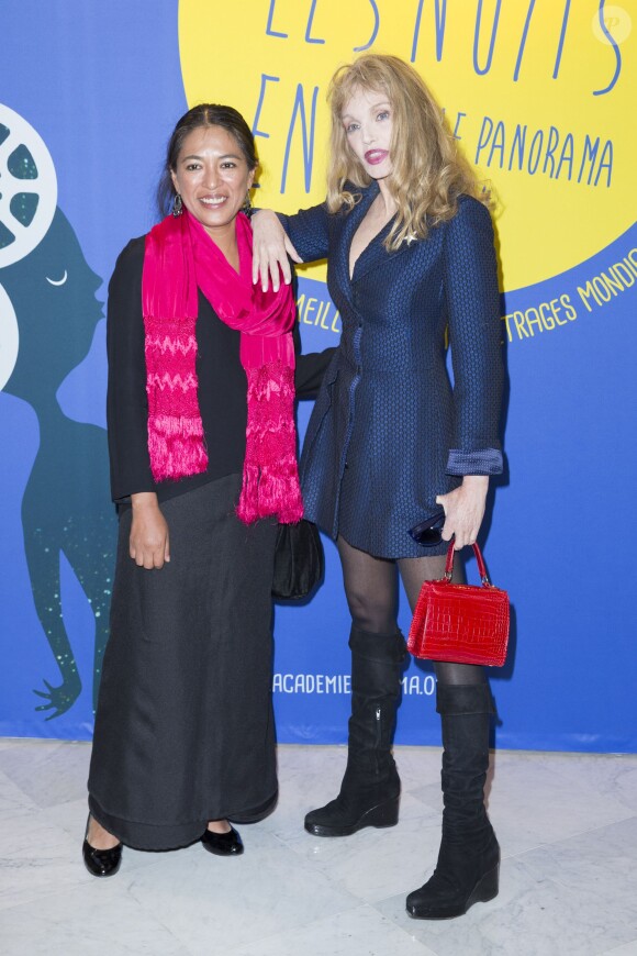 Angeles Cruz et Arielle Dombasle - Dîner de Gala du Panorama des Nuits en Or à l'UNESCO à Paris le 16 juin 2014.