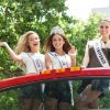 Miss Univers, Gabriela Isler, Miss USA, Nia Sanchez, et Miss Teen USA, Cassidy Wolf, s'offrent une virée dans New York, le 16 juin 2014.