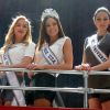 Miss Univers, Gabriela Isler, Miss USA, Nia Sanchez, et Miss Teen USA, Cassidy Wolf, s'offrent une virée dans New York, le 16 juin 2014.