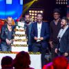 Julien Doré, Yohan Hennequin du groupe Cats on Trees, Sophie Coste, Calogero, Gérald de Palmas, Emmanuel Moire, Christophe Maé, Yannick Noah - Concert anniversaire de la radio RFM pour ses 33 ans sur la scène des Folies Bergère à Paris le 16 juin 2014.