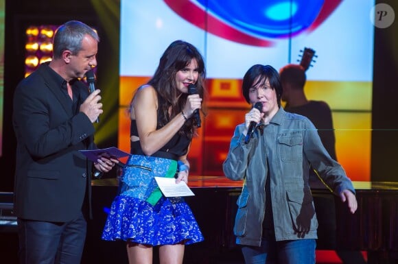 Bruno Roblès, Sophie Coste, Sharleen Spiteri - Concert anniversaire de la radio RFM pour ses 33 ans sur la scène des Folies Bergère à Paris le 16 juin 2014.