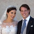  Le prince Felix et la princesse Claire de Luxembourg lors de leur mariage religieux à Saint-Maximin-la-Sainte-Baume. Leur premier enfant, la princesse Amalia, est né le 15 juin 2014. 