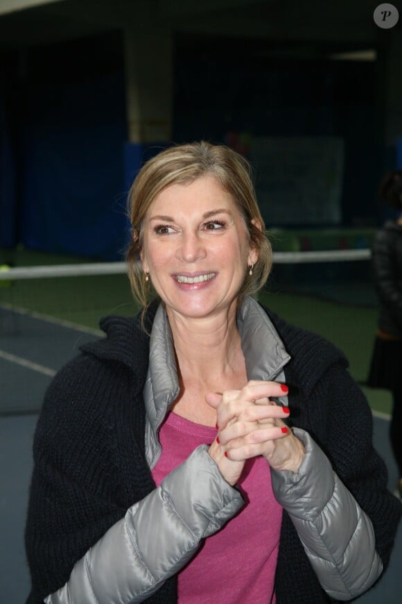 Michèle Laroque au Tennis Club de Paris ,le 17 mars 2014.