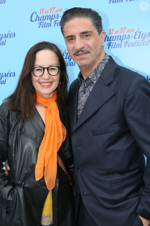 Exclusif - Simon Abkarian et sa femme Catherine Schaub lors de l'avant-première du film "Le procès de Viviane Amsalem" dans le cadre du 3e Champs-Elysées Film Festival au Publicis à Paris, le 17 juin 2014.