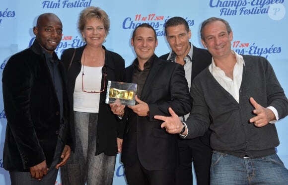 Exclusif - Sophie Dulac (présidente du festival), Emmanuel Fricero (le Prix du Public du court-métrage français) lors de la cérémonie de clôture du 3e Champs-Elysées Film Festival au Publicis à Paris, le 17 juin 2014.