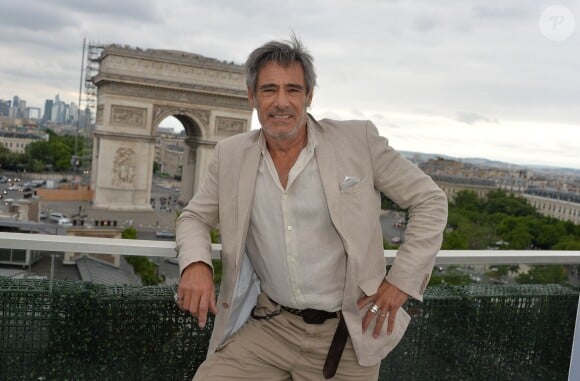 Exclusif - Gérard Lanvin - Les acteurs et les invités du film "Bon rétablissement !" sur la terrasse du Publicis et à l'avant-première du film lors du 3e Champs-Elysées Film Festival à Paris, le 16 juin 2014.