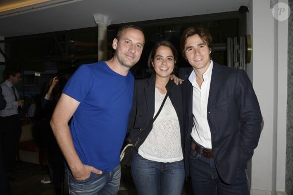 Exclusif - Fred Testot, Anouchka Delon et Julien Dereins - Fred Testot organise une soirée en tant qu'ambassadeur de la BMW i3 dans son restaurant "Cachette" à Paris le 19 juin 2014.