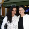 Exclusif - Silvia Kahn et Laurence Roustandjee - Fred Testot organise une soirée en tant qu'ambassadeur de la BMW i3 dans son restaurant "Cachette" à Paris le 19 juin 2014.