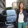 Exclusif - Julie de Bona - Fred Testot organise une soirée en tant qu'ambassadeur de la BMW i3 dans son restaurant "Cachette" à Paris le 19 juin 2014.