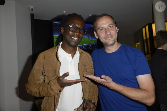 Exclusif - Noom Diawara et Fred Testot - Fred Testot organise une soirée en tant qu'ambassadeur de la BMW i3 dans son restaurant "Cachette" à Paris le 19 juin 2014.