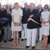 Le prince Albert II et la princesse Charlene de Monaco, enceinte, lors de l'inauguration du Yacht-Club de Monaco, à Monaco le 20 juin 2014