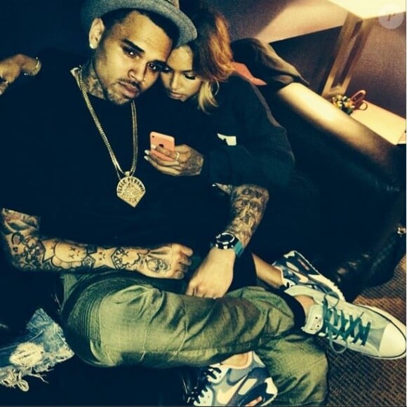 Chris Brown et Karrueche Tran. Photo postée le 19 juin 2014.