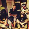 Wale, Ty Dolla Sign, Chris Brown et Tyga en studio d'enregistrement. Photo postée le 19 juin 2014.