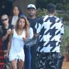 Exclusif - Chris Brown et Karrueche Tran quittent l'hôtel SLS à Beverly Hills. Le 20 juin 2014.