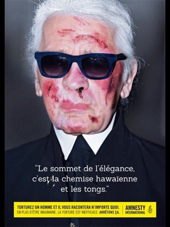Karl Lagerfeld pour Amnesty International