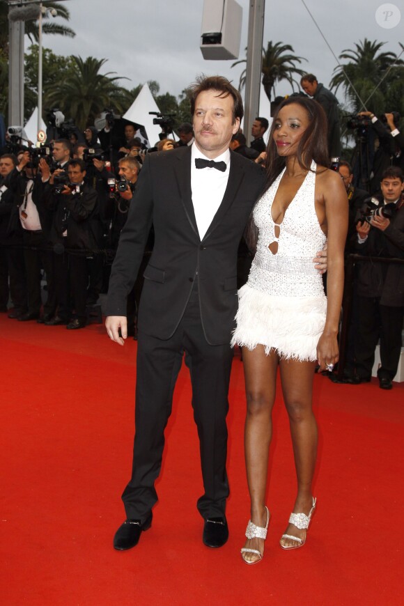 Samuel Le Bihan et sa femme Daniela lors du 65e Festival du film de Cannes, le 20 mai 2012. 