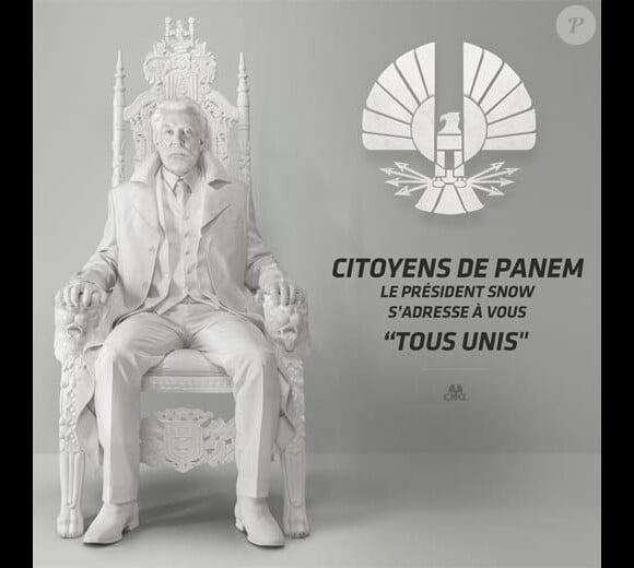 Donald Sutherland en Snow pour Hunger Games - La Révolte : Partie 1.