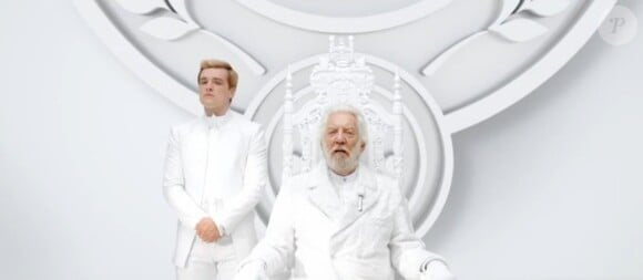 Donald Sutherland et Josh Hutcherson pour Hunger Games - La Révolte : Partie 1.