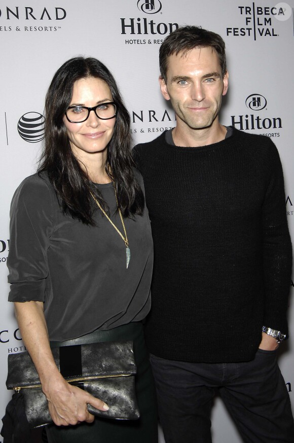 Courteney Cox et son petit-ami Johnny McDaid - Célébration en l'honneur du Festival du Film de Tribeca à Beverly Hills, le 17 mars 2014.