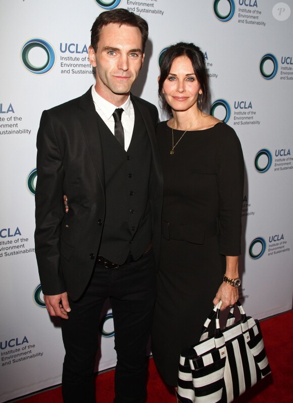 Courteney Cox et son compagnon Johnny McDaid - Soirée "Environmental Excellence" à Beverly Hills le 21 mars 2014
