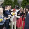 Le prince Carl Philip de Suède et sa compagne Sofia Hellqvist annoncent leurs fiançailles lors d'une conférence de presse devant le palais royal à Stockholm, le 27 juin 2014. Ils se marieront en 2015.  STOCKHOLM 2014-06-27. Today the Marshal of the Realm announced the engagement of Prince Carl Philip of Sweden and Miss Sofia Hellqvist. The wedding date has not yet been decided but it is planned to take place during the summer of 2015. King Carl XVI Gustaf, Queen Silvia, Prince Carl Philip and Sofia Hellqvist met the press at the Royal Palace this afternoon.27/06/2014 - Stockholm