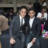 Ming Dao et Salim Kechiouche - Défilé Dior Homme printemps-été 2015 au Tennis Club de Paris, le 28 juin 2014.