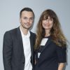 Kris Van Assche et Caroline de Maigret - Défilé Dior Homme printemps-été 2015 au Tennis Club de Paris, le 28 juin 2014.