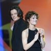 Vanessa Paradis (Artiste interprète féminine) et Benjamin Biolay - 29e édition des Victoires de la Musique à Paris. Le 14 février 2014 