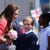 Kate Middleton, la duchesse de Cambridge, visite l'école maternelle Blessed Sacrament School à Islington, bénéficiaire du programme M-PACT Plus, le 1er juillet 2014.