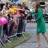 Kate Middleton à l'arrivée de la première étape du Tour de France à Harrogate, en Angleterre, le 5 Juillet 2014.