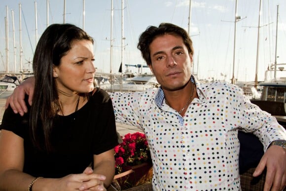 Exclusif - Giuseppe Polimeno ("Qui veut épouser mon fils" saison 1) et son amie Khadija, enceinte, passent les fêtes de fin d'année en amoureux à Hammamet en Tunisie en décembre 2010.