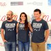 Luis Tosar, Penélope Cruz et Julio Medem lors d'une conférence et photocall avec l'équipe du film "Ma Ma" à Tenerife, le 8 juillet 2014.
