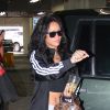 Rihanna arrive à l'aéroport de Galeao à Rio de Janeiro au Brésil, le 11 juillet 2014.