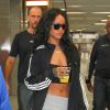 Rihanna lors de son arrivée à l'aéroport de Galeao à Rio de Janeiro au Brésil, le 11 juillet 2014.