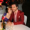 Jessica Chastain et son chéri Gian Luca Passi de Preposulo lors d'une soirée à la Villa Colombaia, Ischia, le 12 juillet 2014.