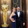 Amy Adams et son fiancé Darren Le Gallo - Pressroom - 86ème cérémonie des Oscars à Hollywood, le 2 mars 2014.