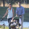 Katie Holmes et Ryan Reynolds sur le tournage du film "Woman in Gold" à Culver City, le 16 juillet 2014.