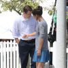 Katie Holmes et Ryan Reynolds sur le tournage du film "Woman in Gold" à Culver City, le 16 juillet 2014.
