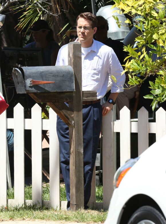 Ryan Reynolds sur le tournage du film "Woman in Gold" à Culver City, le 16 juillet 2014.
