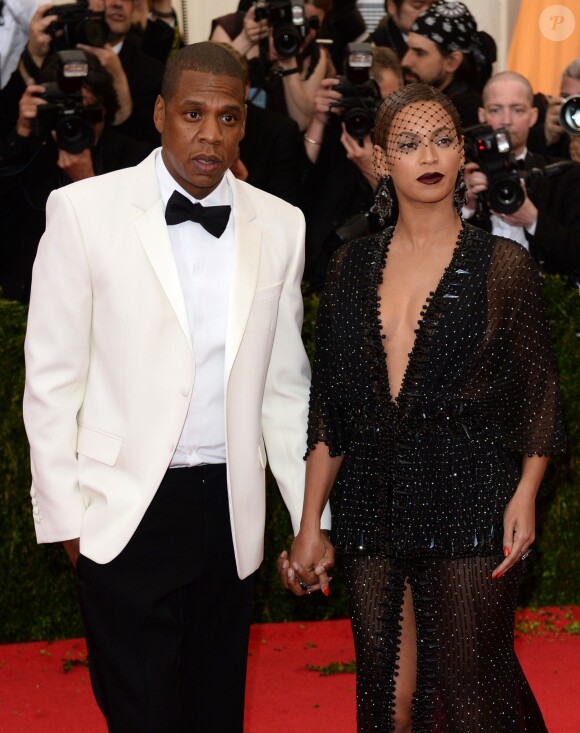 Beyonce Knowles et son mari Jay-Z lors de la soirée du Met Ball / Costume Institute Gala à New York, le 5 mai 2014. 
