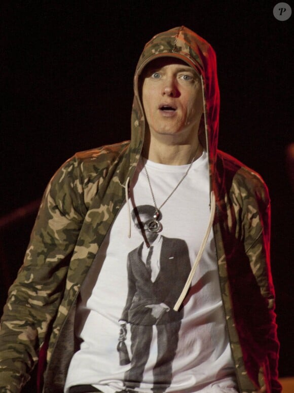 Eminem en concert au "Reading Festival 2013" au Royaume-Uni. Le 24 août 2013.