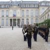 Le roi Felipe VI et la reine Letizia d'Espagne étaient reçus le 22 juillet 2014 par le président de la République François Hollande au palais de l'Elysée à Paris, pour leur visite inaugurale en France.