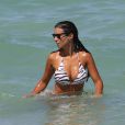 Ludivine Sagna profite de ses vacances à Miami, le 23 juillet 2014