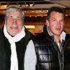 Jean-Pierre et Benjamin Castaldi à Paris le 1er décembre 2012.