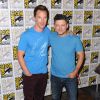 Benedict Cumberbatch, Andy Serkis au panel du film Le Hobbit : La Bataille des Cinq Armées au Comic-Con de San Diego, le 26 juillet2014.