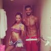 Julien Guirado et Vanessa Lawrens à Marbella, le 27 juillet 2014.