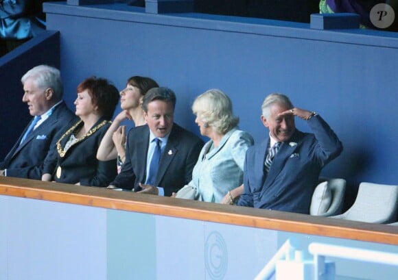 Le prince Charles et Camilla Parker-Bowles à Glasgow lors des XXe Jeux du Commonwealth.