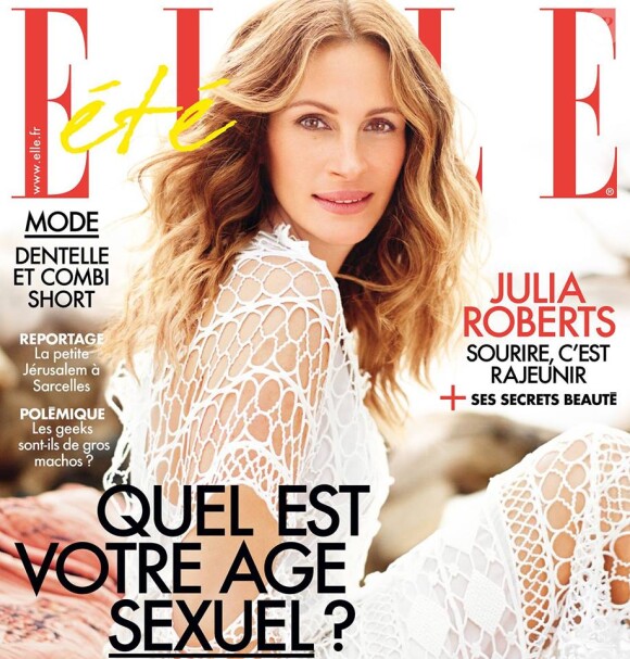 Julia Roberts en couverture du magazine ELLE (août 2014).