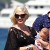 Gwen Stefani, Gavin Rossdale et leurs fils Kingston, Zuma et Apollo Rossdale quittent le Club 55 à Saint-Tropez, le 1er août 2014.